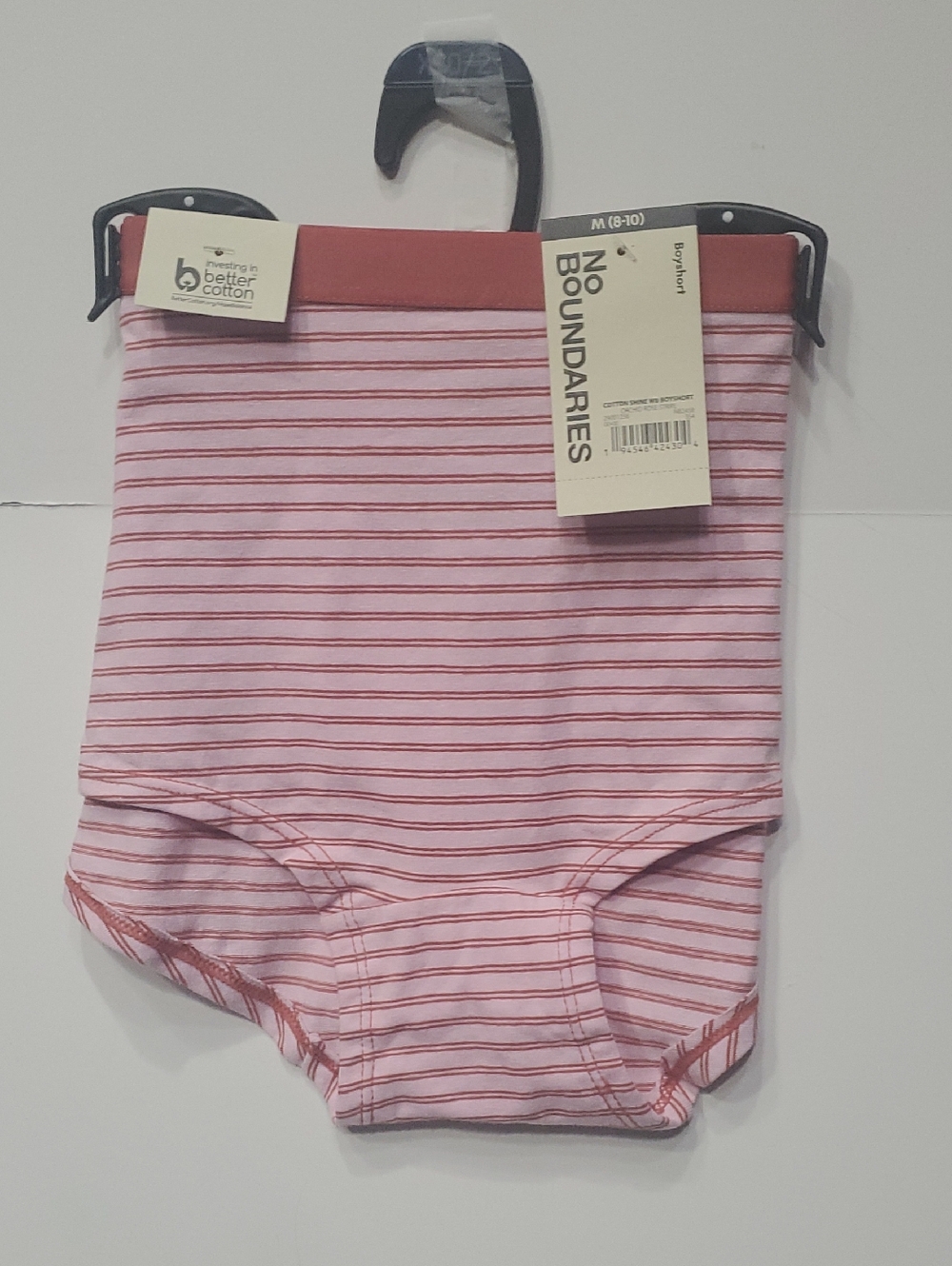 No Boundaries Pink and Red Striped Underwear